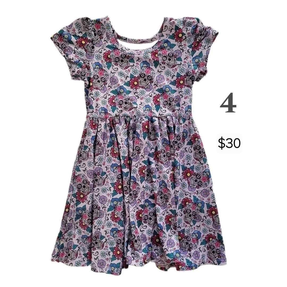 Floral Patterned Kids Dress